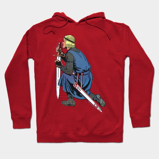 medieval gentleman swearing with sword Hoodie by Marccelus